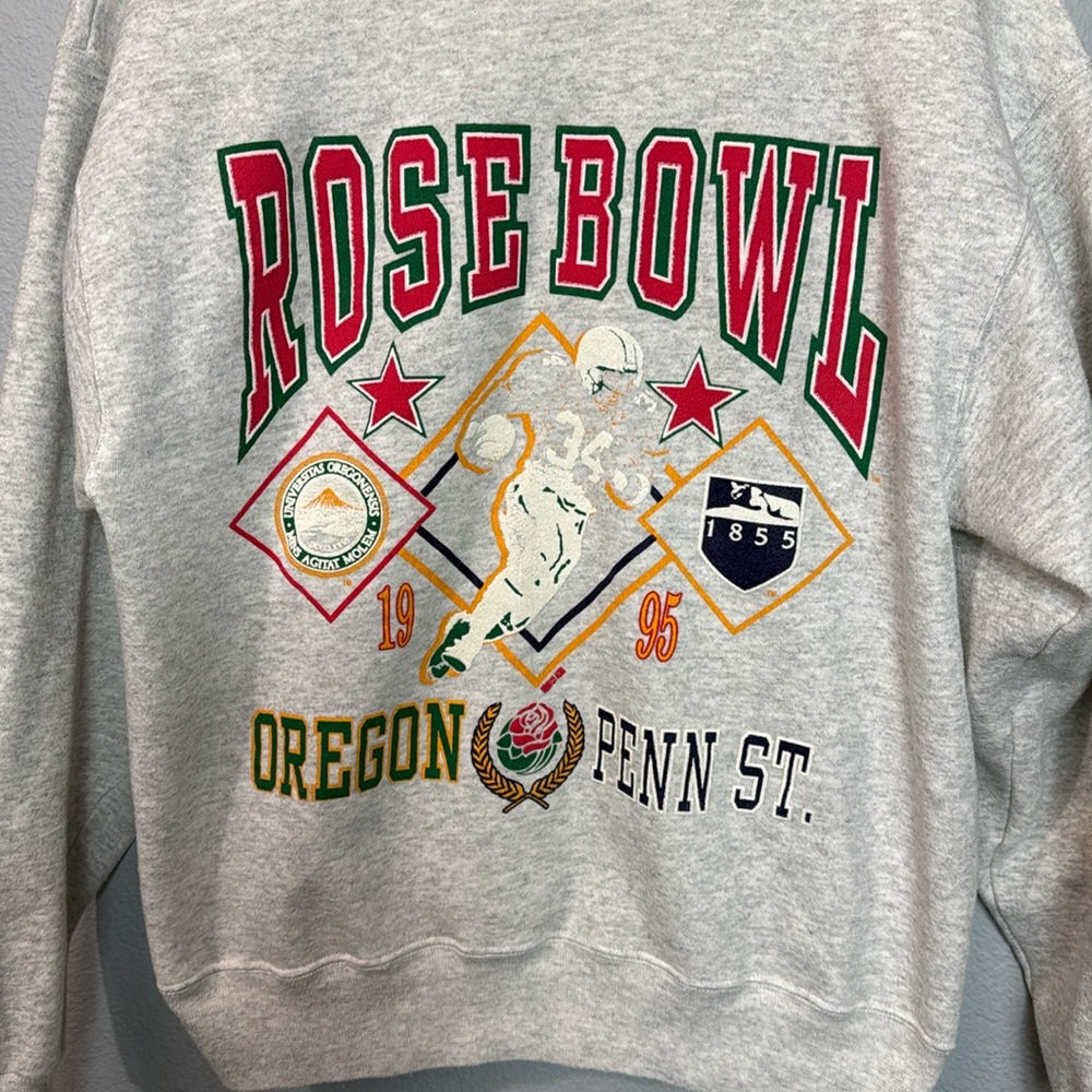 Vintage 1995‎ Rose Bowl Gray Crewneck Sweatshirt